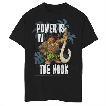 Футболка с портретным рисунком Disney's Moana Boys 8–20 Maui Power Is In The Hook Licensed Character