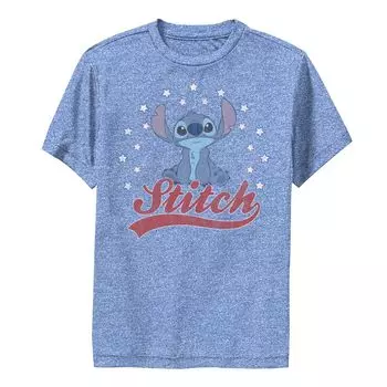 Футболка с портретом Americana Stitch для мальчиков 8–20 Disney Lilo & Stitch Licensed Character