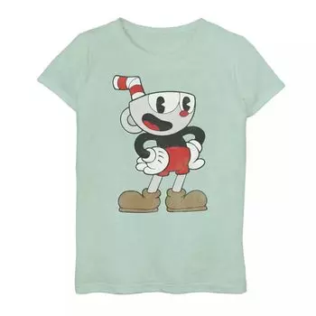 Футболка с портретом Cuphead для девочек 7–16 лет Licensed Character