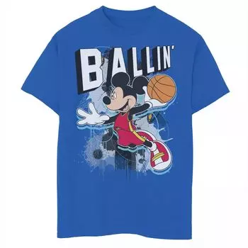 Футболка с портретом Disney's Mickey Mouse для мальчиков 8–20 лет Ballin' Disney
