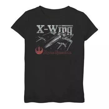 Футболка с портретом для девочек 7–16 лет «Звездные войны X-Wing Rogue Squadron» Licensed Character