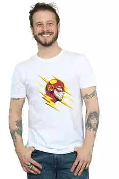 Футболка с портретом Flash Lightning DC Comics, белый