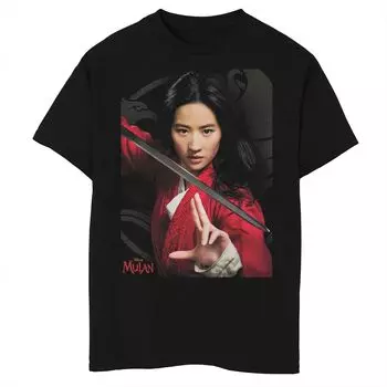Футболка с портретом и плакатом Disney Mulan для мальчиков 8–20 лет в стойке с мечом Licensed Character