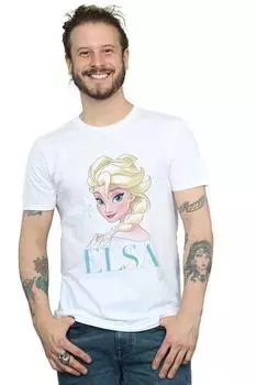 Футболка с портретом Эльзы «Холодное сердце» и снежинкой Disney, белый
