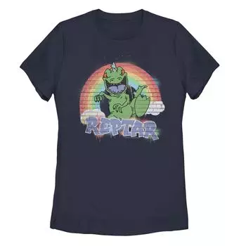 Футболка с портретом Junior's Rugrats Reptar из аэрозольной краски Licensed Character, темно-синий