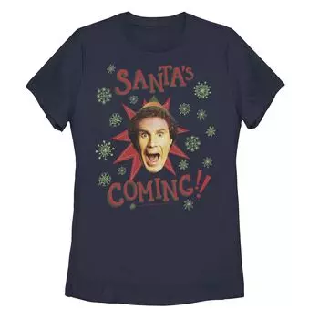 Футболка с портретом Juniors' Buddy The Elf "Santa's Coming" Licensed Character