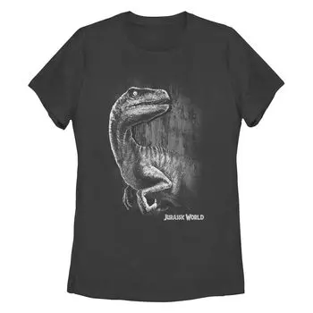 Футболка с портретом Jurassic World Raptor для юниоров, вид сбоку Licensed Character