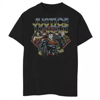 Футболка с портретом Лиги справедливости DC Comics для мальчиков 8–20 лет Licensed Character