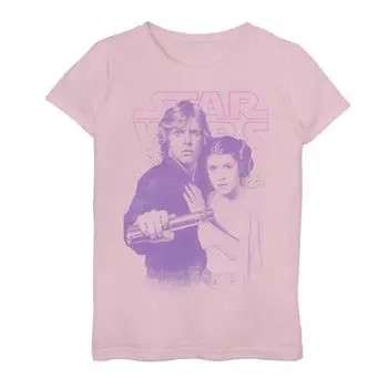 Футболка с портретом Люка и Леи для девочек 7–16 лет Star Wars