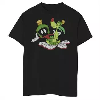 Футболка с портретом «Марвин Марсианин и К-9» для мальчиков 8–20 лет Looney Tunes Licensed Character