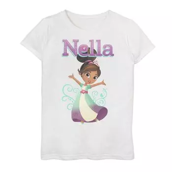 Футболка с портретом Nella The Princess Knight для девочек 7–16 лет Licensed Character