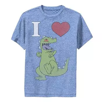Футболка с портретом Rugrats I Love Reptar для мальчиков 8–20 лет Licensed Character