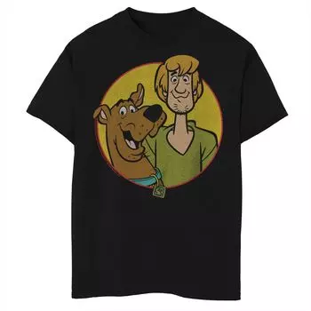 Футболка с портретом Scooby Doo Shaggy And Scoobs Circle для мальчиков 8–20 лет Licensed Character