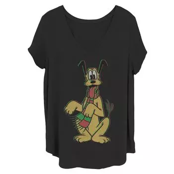 Футболка с портретом в рождественском стиле Juniors Plus Disney Pluto Licensed Character