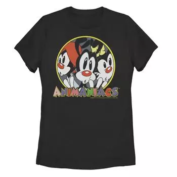 Футболка с портретом в виде круга для юниоров Animaniacs Group Shot Licensed Character