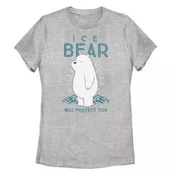 Футболка с портретом We Bare Bears для юниоров Ice Bear Will Protect You Licensed Character