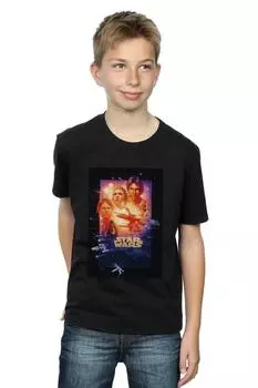 Футболка с постером фильма «Эпизод IV» Star Wars, черный