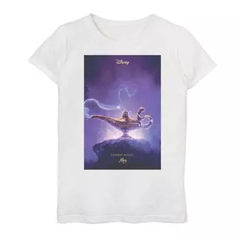 Футболка с постером к фильму «Аладдин» для девочек 7–16 лет от Disney Licensed Character, белый