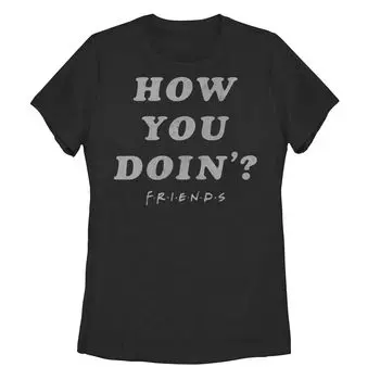 Футболка с потертой надписью Juniors' Friends How You Doin' Licensed Character