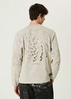 Футболка с потертостями 44 Label Group, белый