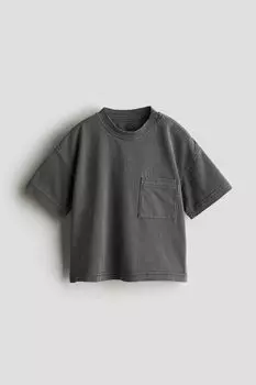 Футболка с потертым эффектом H&M, серый