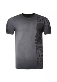 Футболка с потертым эффектом RUSTY NEAL, цвет Dunkel Grau
