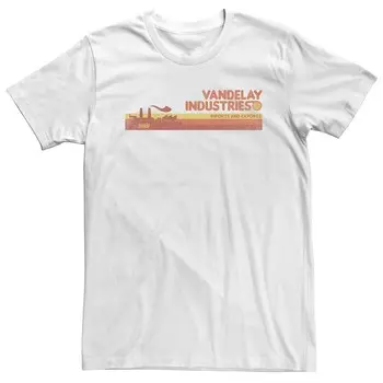 Футболка с потертым логотипом Big & Tall Seinfeld Vandelay Industries Licensed Character, белый