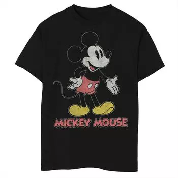Футболка с потертым портретом и логотипом Disney's Mickey And Friends для мальчиков 8–20 лет с Микки Маусом Licensed Character