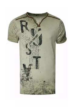 Футболка с потертым видом RUSTY NEAL, хаки