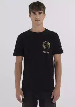 Футболка с повтором Replay, черный