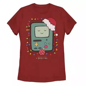 Футболка с праздничным рисунком «BMO & Santa Hat» для юниоров «Время приключений» Licensed Character