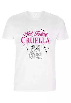 Футболка с принтом 101 DALMATIANS NOT TODAY UNISEX Disney, белый