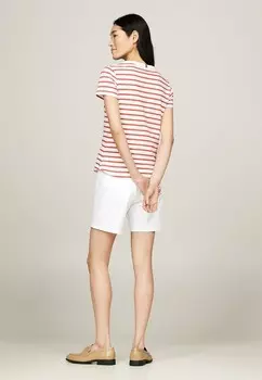 Футболка с принтом 1985 COLLECTION TEXTURED STRIPE Tommy Hilfiger, красный