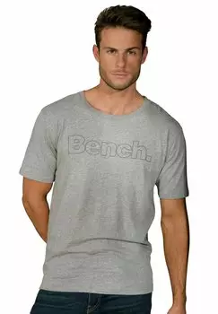 Футболка с принтом 2 PACK Bench, цвет grau meliert/navy
