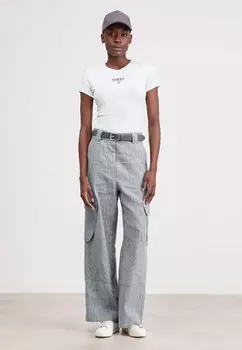 футболка с принтом 2 Pack Slim Essential Logo Tommy Jeans, цвет white/black