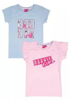 Футболка с принтом 2ER PACK BARBIE MIT KURZRMLIG United Labels, цвет blau rosa