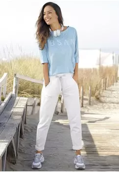 Футболка с принтом 3/4-ARM Elbsand, цвет hellblau