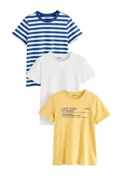 Футболка с принтом 3 PACK Next, бежевый