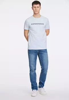 Футболка с принтом 3 PACK TEE Lindbergh, светло-голубой