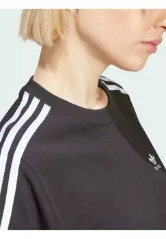 Футболка с принтом 3-Stripes adidas Originals, черная