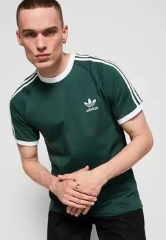 Футболка с принтом 3 Stripes Tee adidas Originals, минерально-зеленый