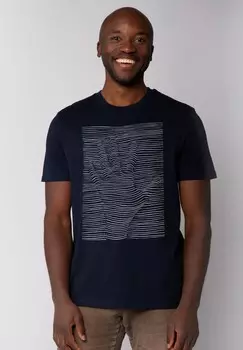 Футболка с принтом 3D ILLUSION watapparel, темно-синий