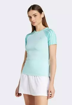 Футболка с принтом 3S SLIM Adidas Originals, бирюзовый