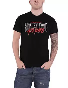 Футболка с принтом «40 лет назад» Motley Crue, черный