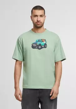 Футболка с принтом 4X4 BEAR Market, зеленый