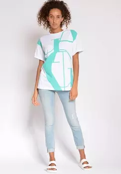 Футболка с принтом 94AYDA Gang, белый