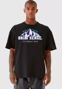 Футболка с принтом 9N1M SENSE, цвет black