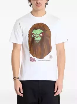 Футболка с принтом A BATHING APE, белый