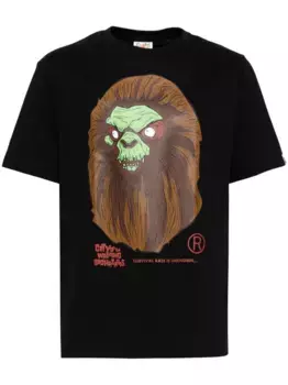 Футболка с принтом A BATHING APE, черный