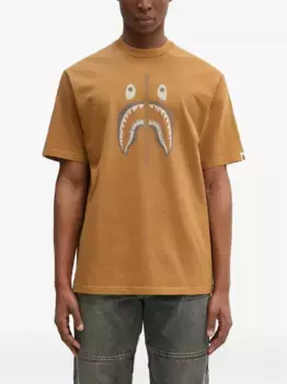 Футболка с принтом A BATHING APE, коричневый